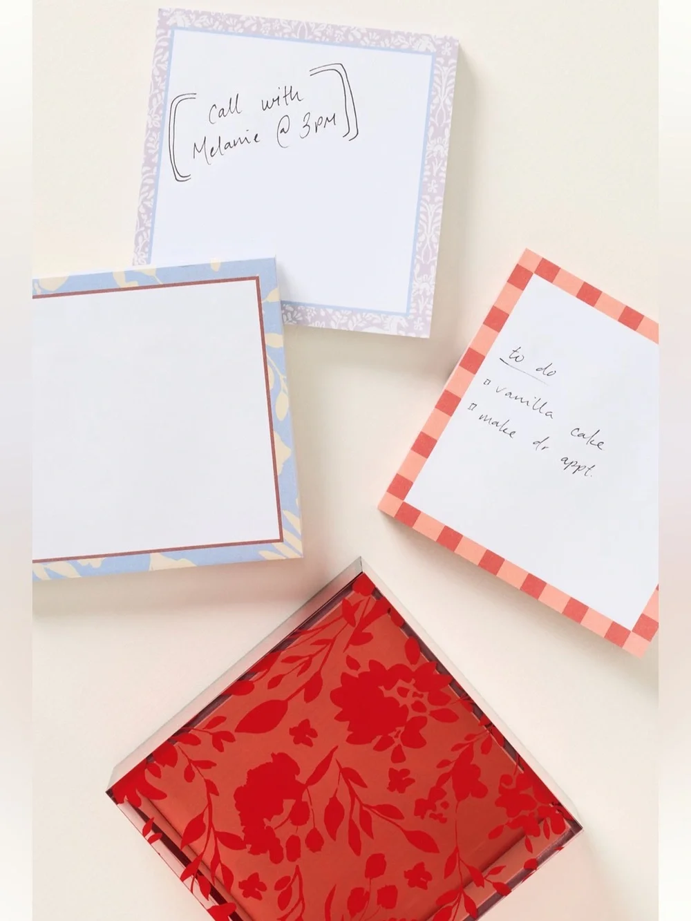 Anthropologie Acrylic Note Block Icons